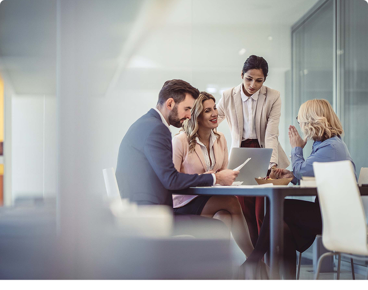 Business professionals in meeting